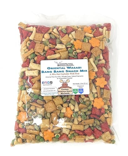 YANKEETRADERS Oriental Wasabi Bang Bang Snack Mix - 2 libras