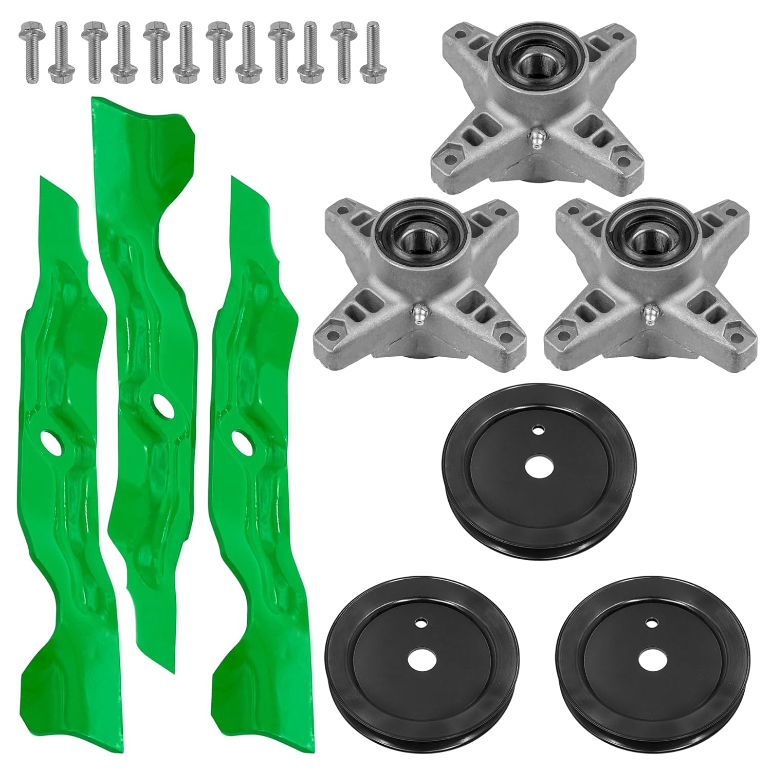 Caltric 918-3129C 756-3096 50" Deck Spindle & Pulley Compatible with Cub Cadet LT1050 GT2550