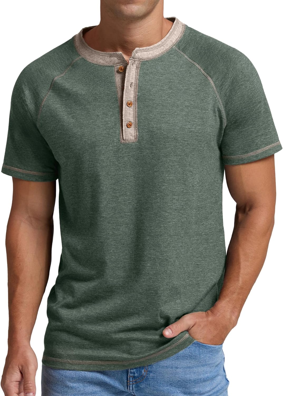 Sailwind Mens Henley Long/Short Sleeve T-Shirt Cotton Casual Shirt