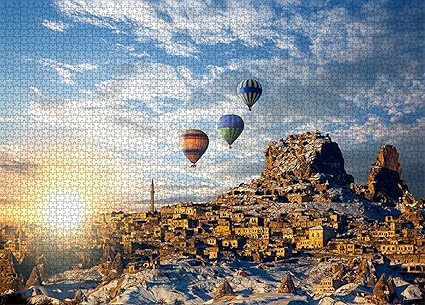 Amazon Com S Snuoy Wooden Jigsaw Puzzles For Adults 1000 Pcs Jigsaw Puzzles Game For Teens Kids Cappadocia Turkish Balloon Educational Toy Home Decor Gift 29 5 X 19 7 75 X 50 Cm Toys Games