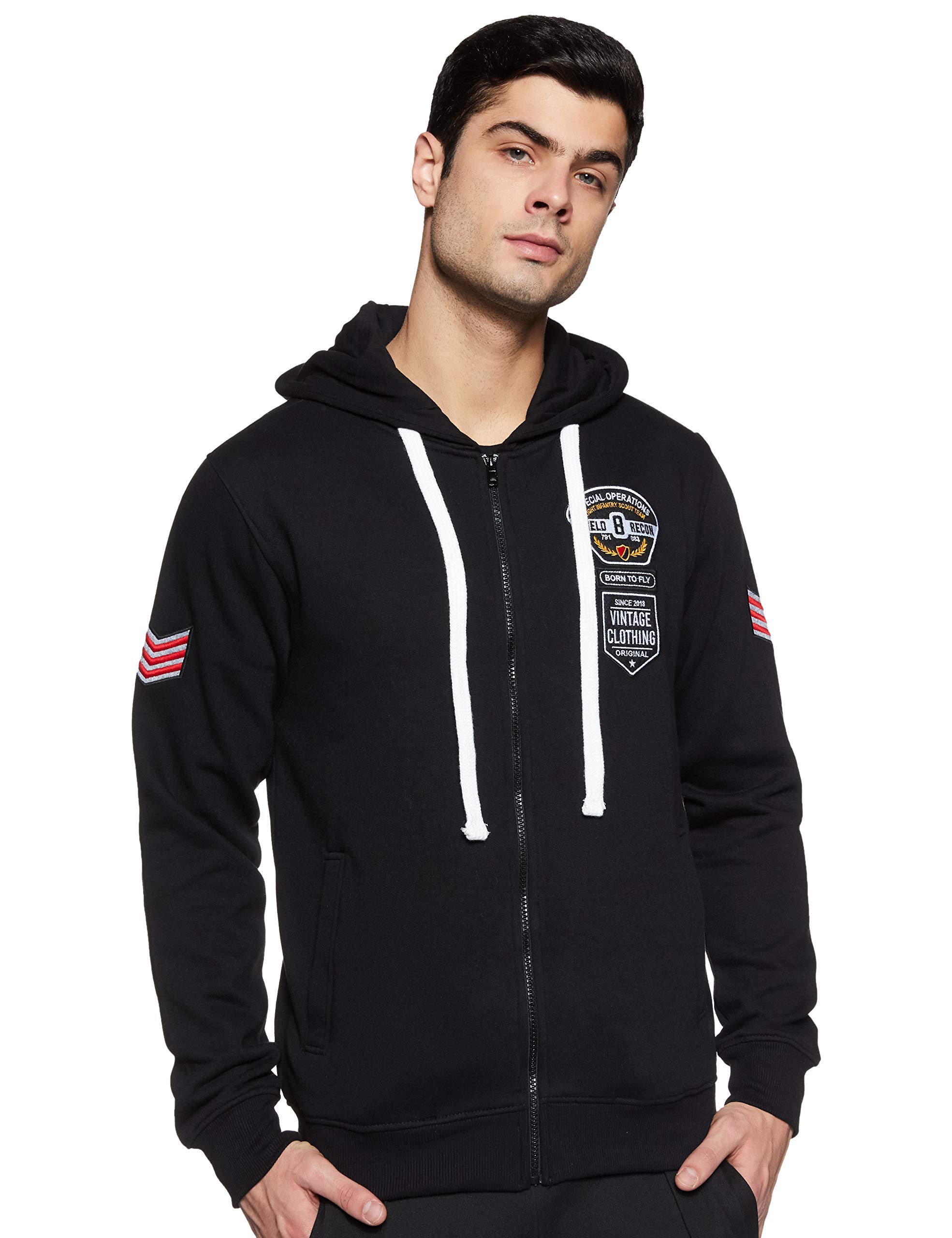 Amazon Brand - INKASTMen's Cotton Rich Heavy Weight Hooded Sweatshirt (Regular Fit)