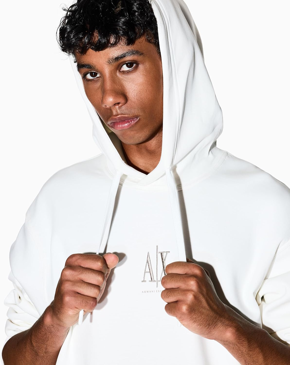 Armani Exchange mens Cotton Icon Logo Hoodie - Image 2