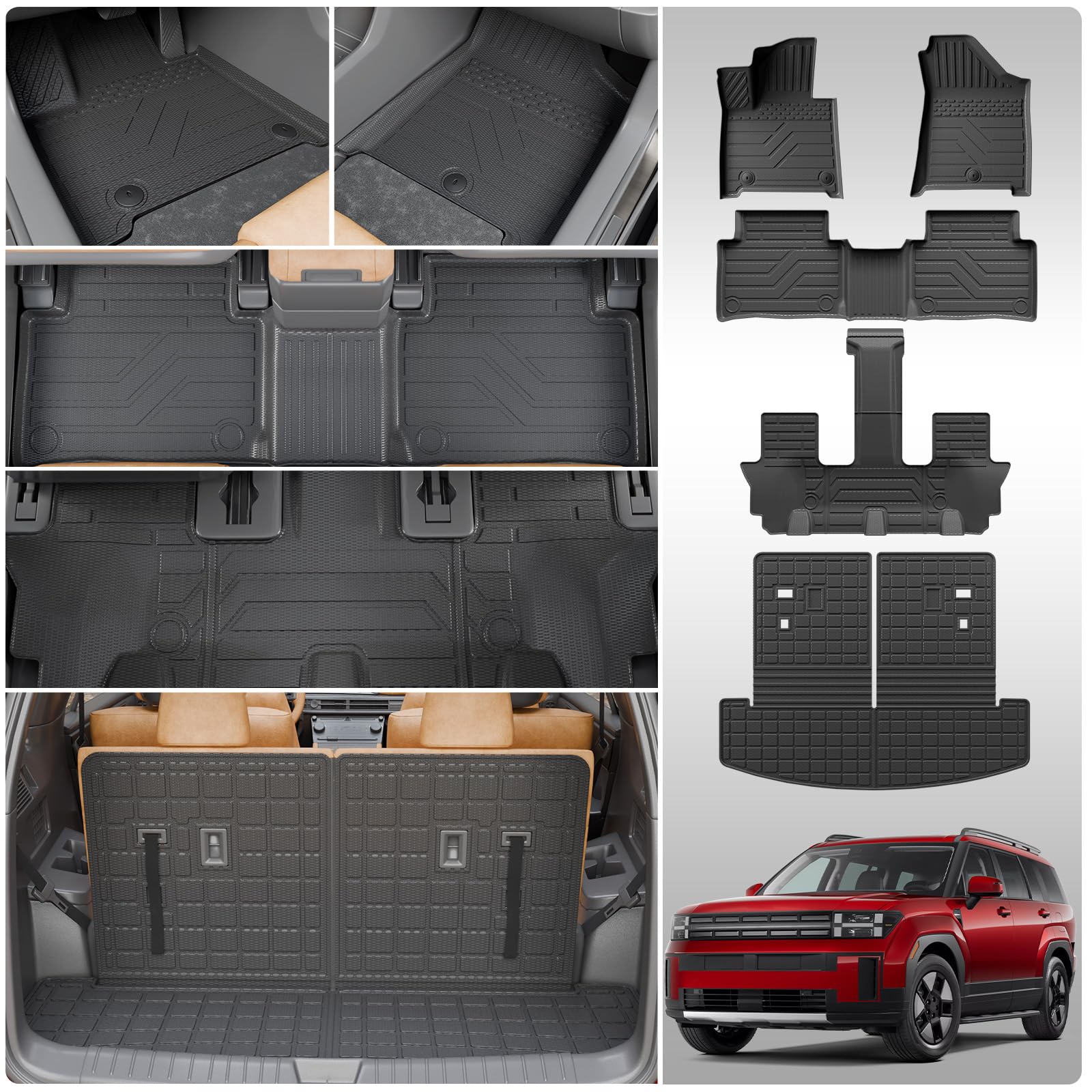 Thinzyou TPE Trunk & Floor Mat Set (2024–2026 Santa Fe)