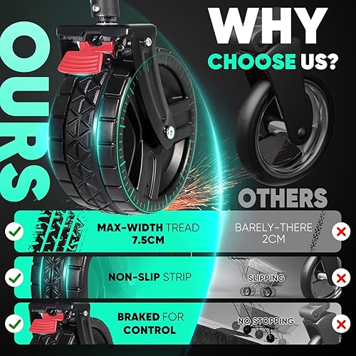 Miniatura 28 de Carro plegable con ruedas de playa todo terreno, carros plegables resistentes con portavasos, carritos utilitarios para camping, jardín, al aire