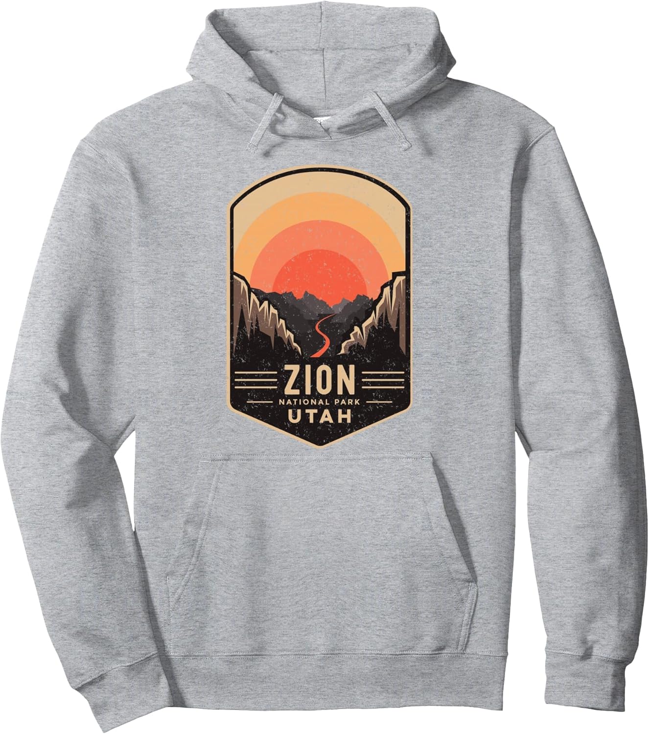 Zion National Park Utah Travel Hiking Logo Vacation Pullover Hoodie