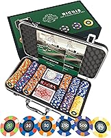 Vista 28 de Bullets Playing Cards Poker Sets with Case - Versatile Denominations for Poker, Blackjack, & Casino Games - Durable & Complete Set - Poker Case with