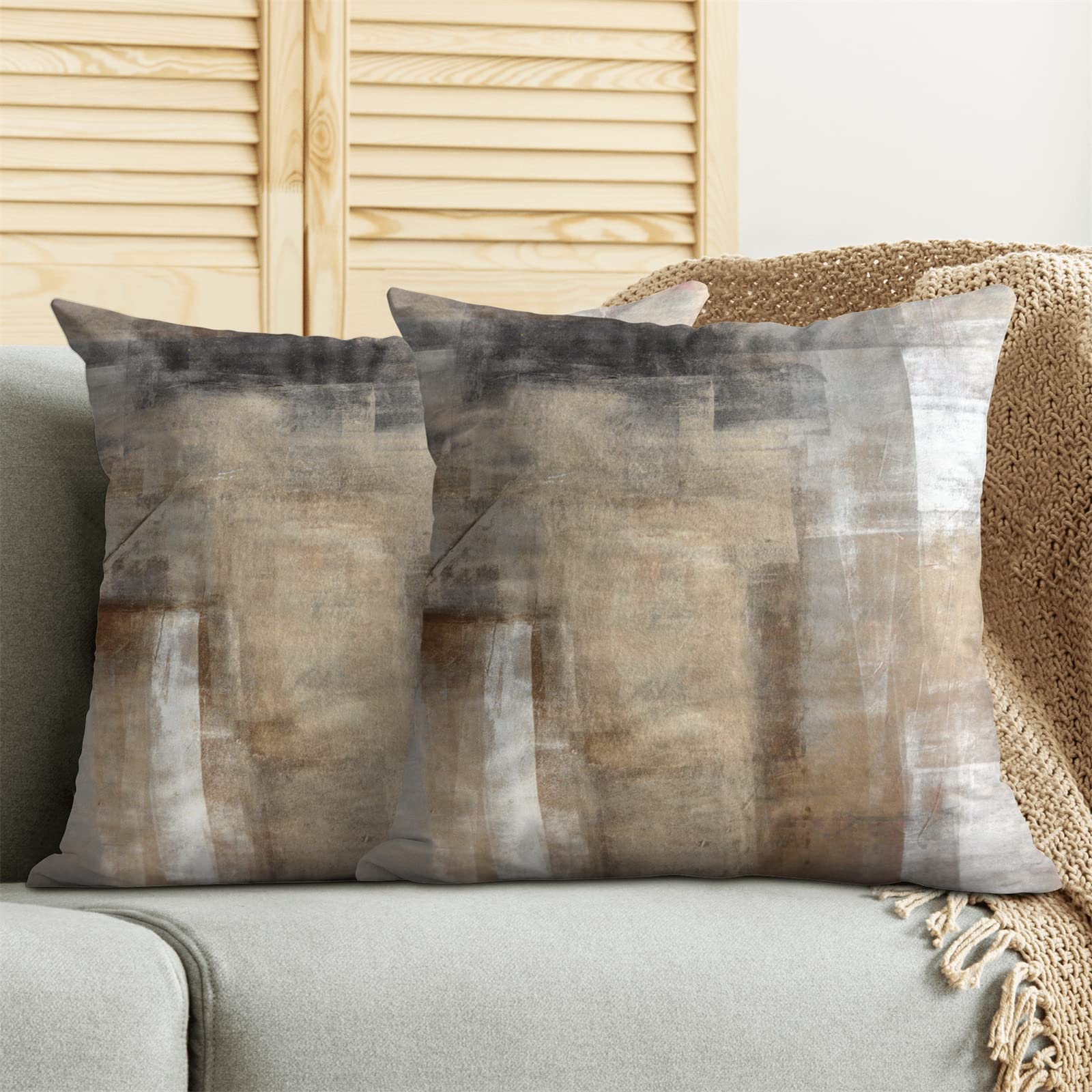 Taysta - 2 federe per cuscini decorativi in stile astratto, design rettangolare, stile moderno, contemporaneo, elegante, per la casa, 30,5 x 50 ,8 cm