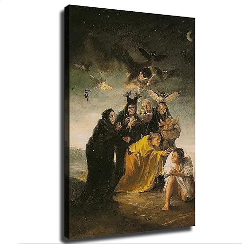 Francisco De Goya - Póster de exorcismo o brujas para decoración del hogar, pintura en lienzo, imagen HD, decoración de dormitorio, arte de pared