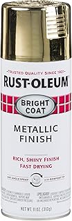 Rust-Oleum 7710830 Stops Rust Bright Coat Metallic Spray Paint, 11 Ounce (Pack of 1) , Gold