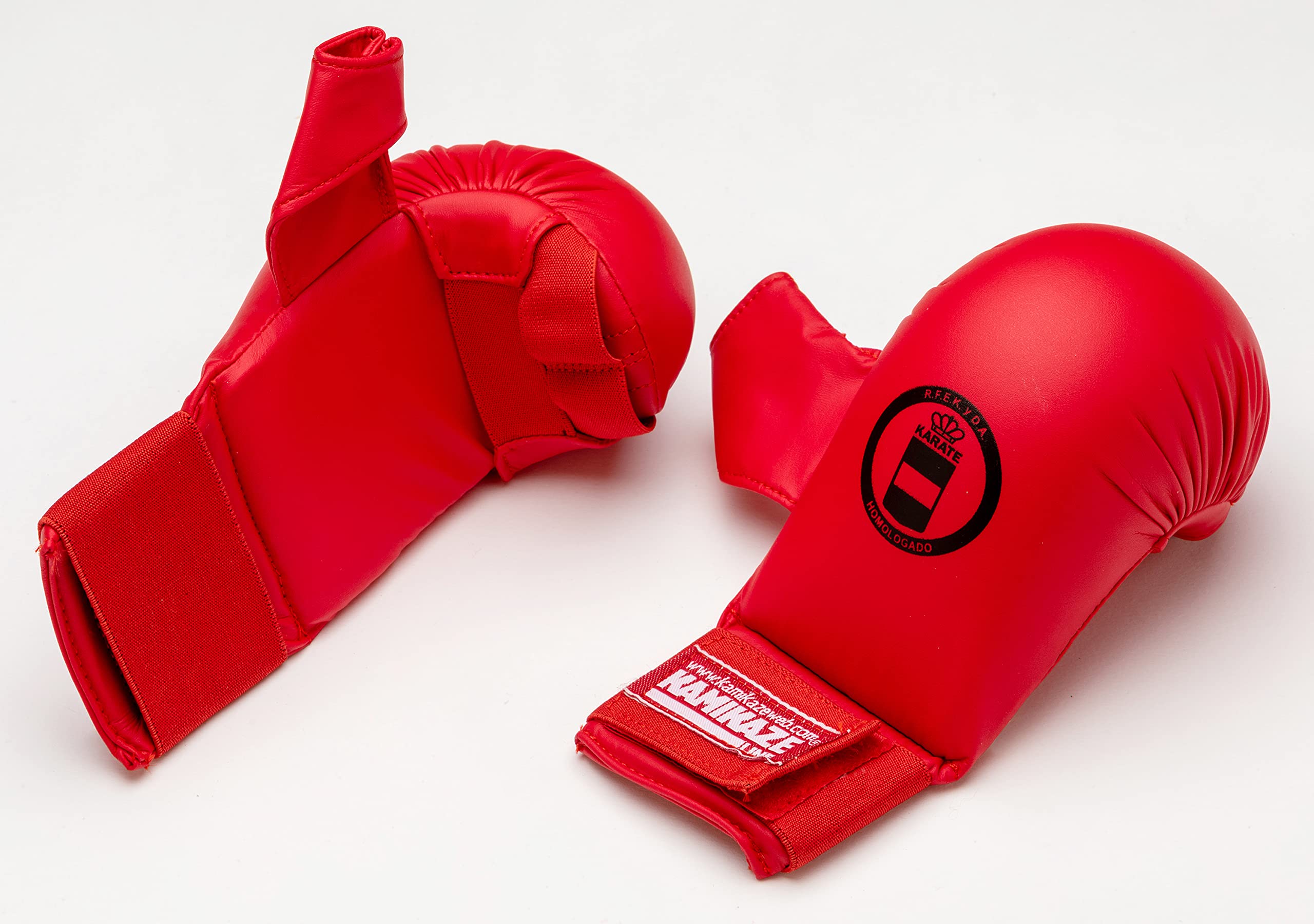 KAMIKAZE - Guantillas con protezione polgar per Karate, omologate RFEK Real Federazione spagnola di Karate