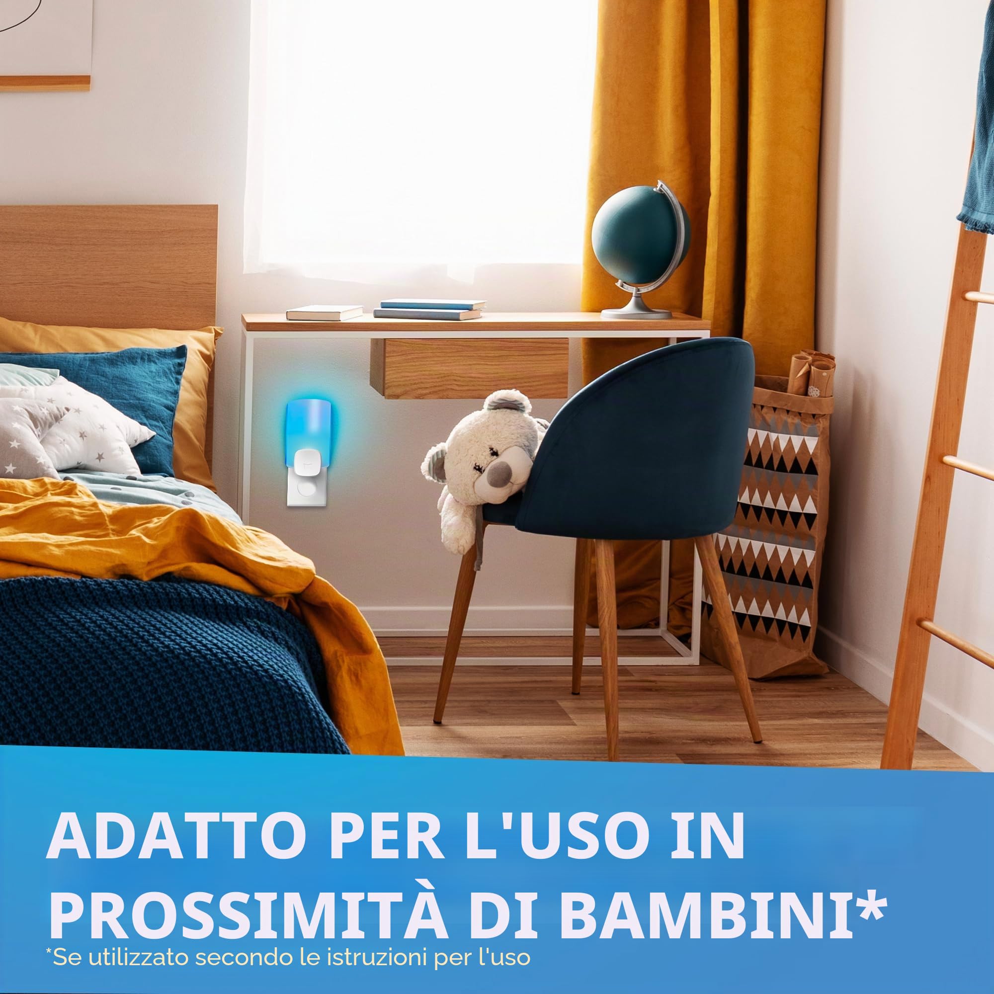 Raid Essentials - Trappola luminosa a LED per mosche, mosche e tarme, protezione 24/7, senza insetticidi, adatta alla famiglia, inodore e senza residui, per interni, 1 trappola luminosa e 1 ricarica