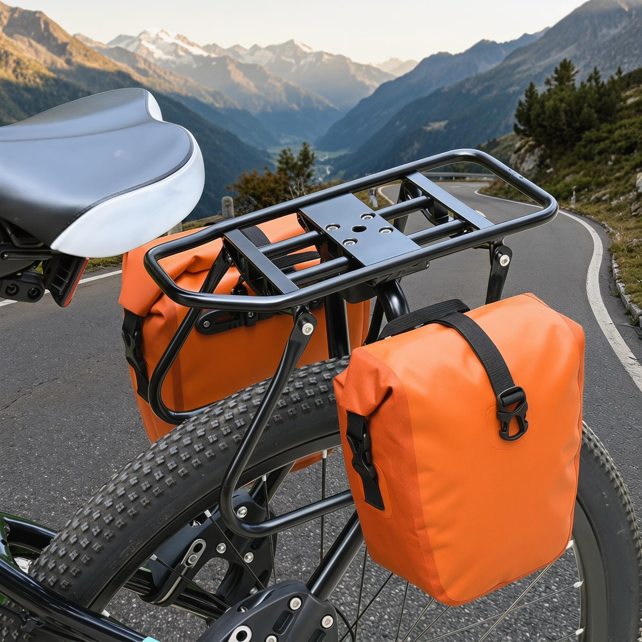 Harilla Portaequipajes Trasero para Bicicletas, portaequipajes para Bicicletas de montaña al Libre y Viajes.