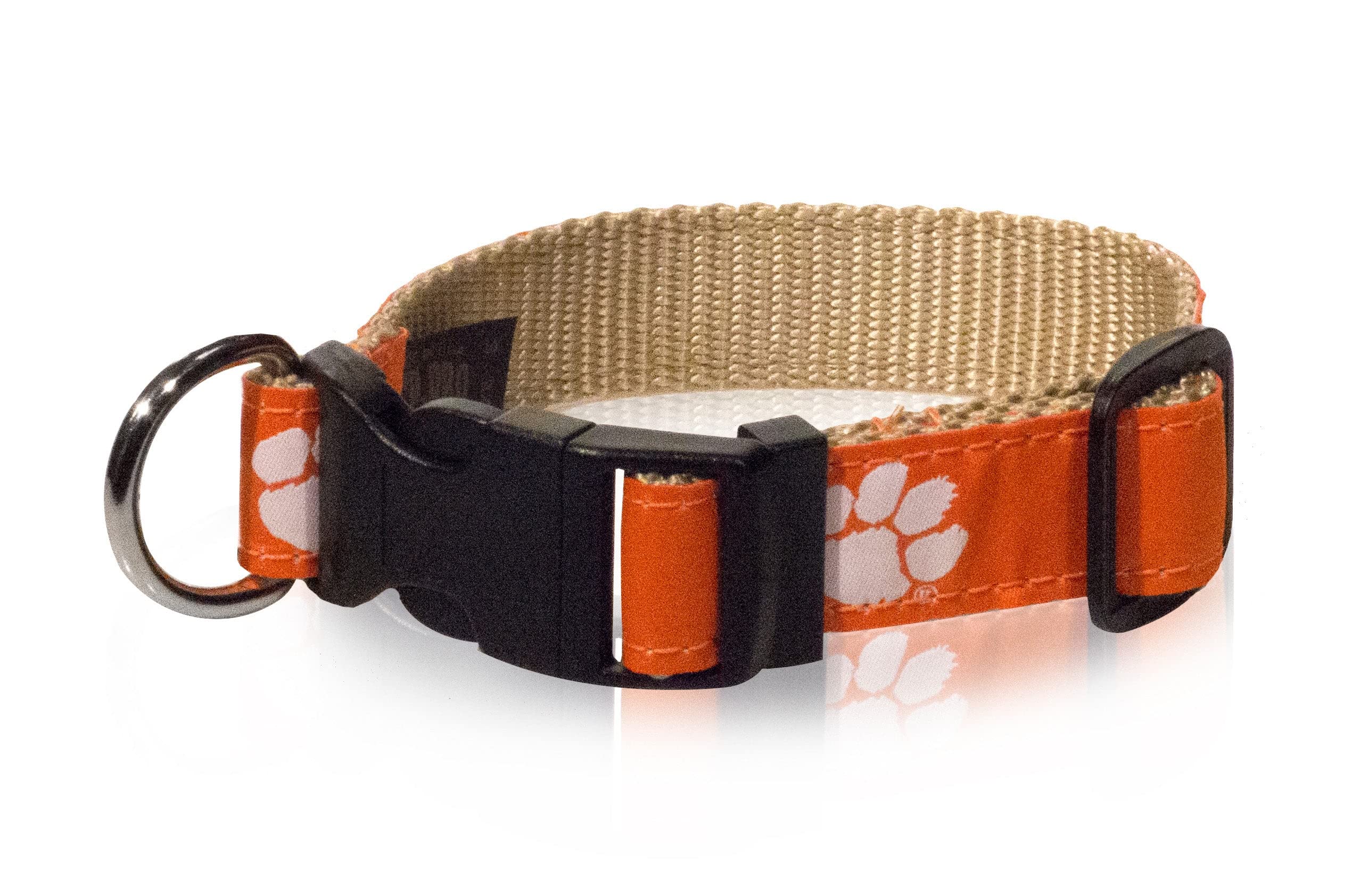 Zep-Pro Clemson Tigers Dog Collar - NCAA - 3 Sizes - Made in The U.S.A. (Large (18-26"))