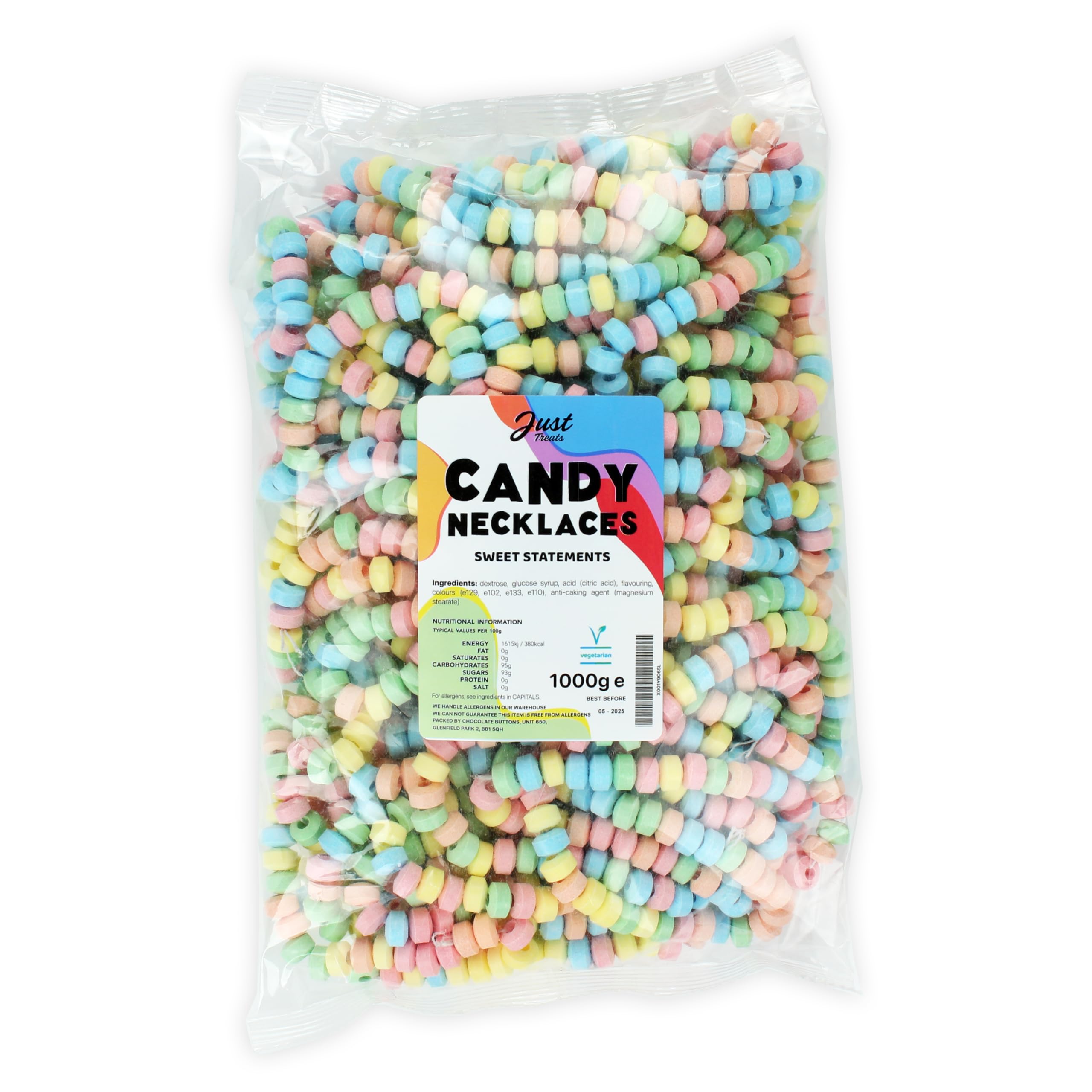 Just Treats Candy Necklaces (1kg Party Bag)