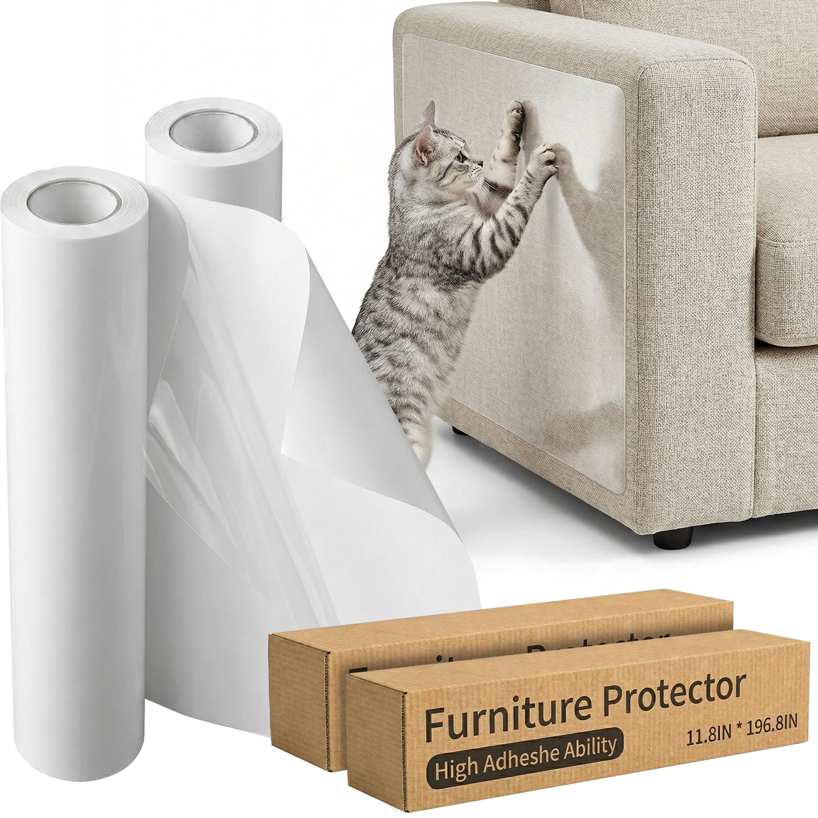 Cat Anti Scratch for Furniture Protector Vinyl Clear Cat Couch Guard