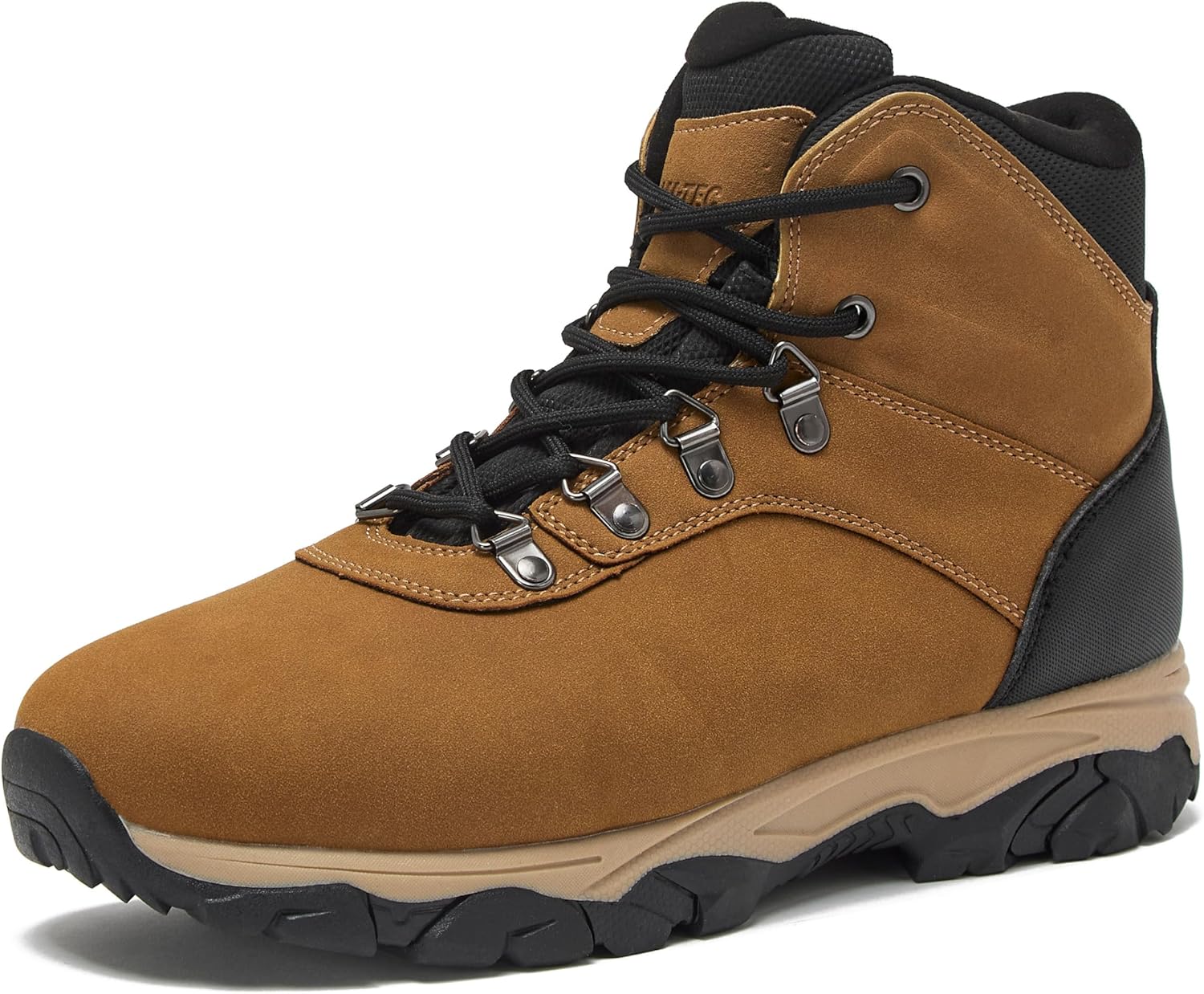 HI-TEC Aspen Mid Waterproof Men's Hiking Boots - Black or Brown, Medium or Wide Lightweight Outdoor Trekking Shoes