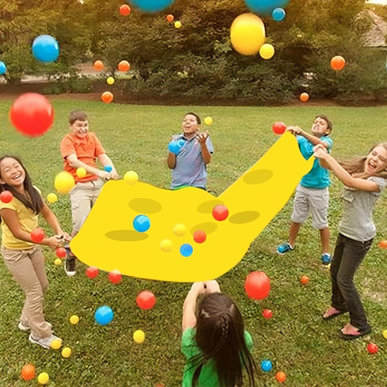 Set da gioco per team building con palline e borsa portaoggetti per attività di gruppo e allenamento