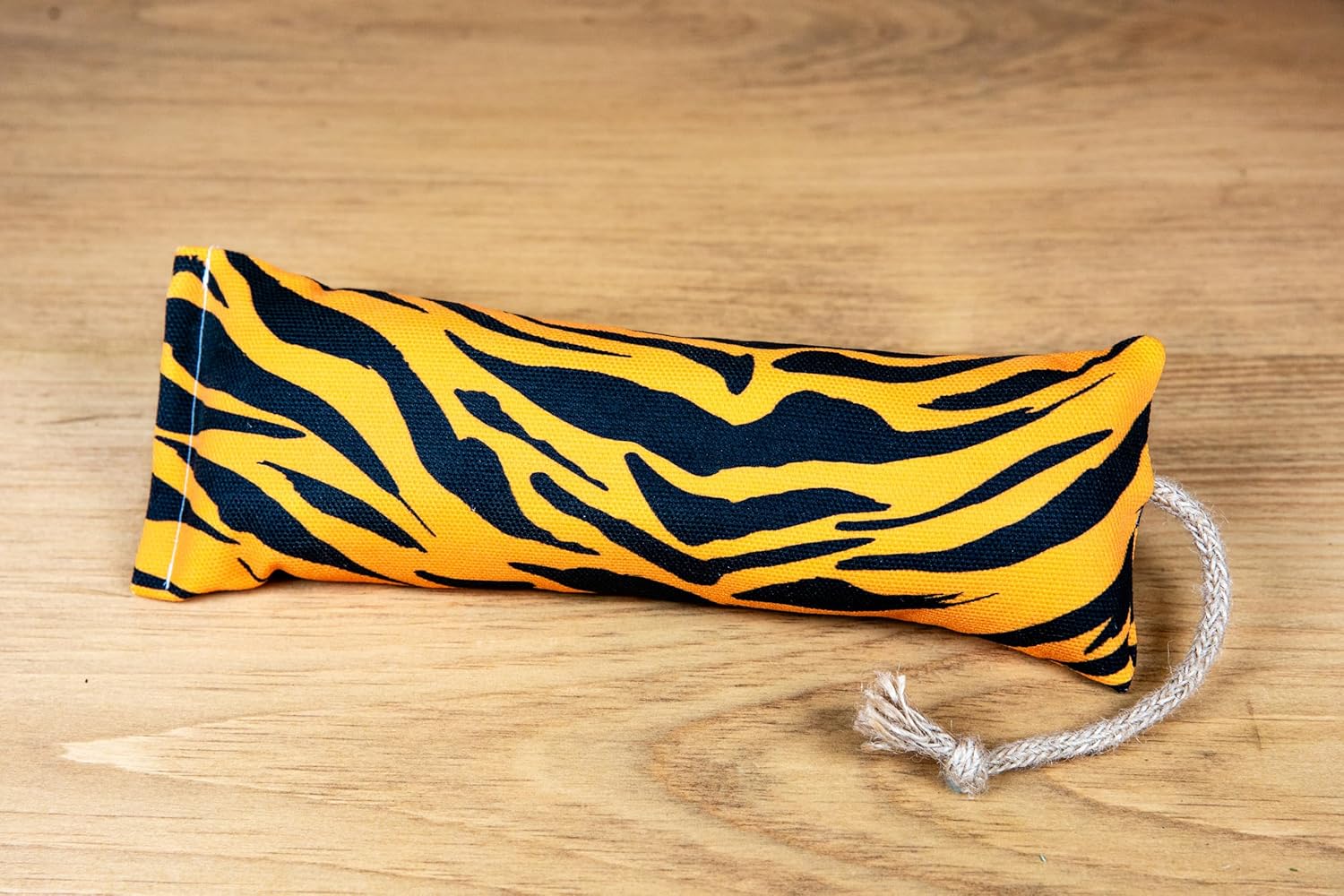 Meowy Janes Tough Canvas Cat Kicker Toy, Stuffed with 100% Catnip (1/4 LB), Original, Super Potent Canadian Catnip! | All Natural Large Size 10" Kitty Kicker (Tiger Stripe)