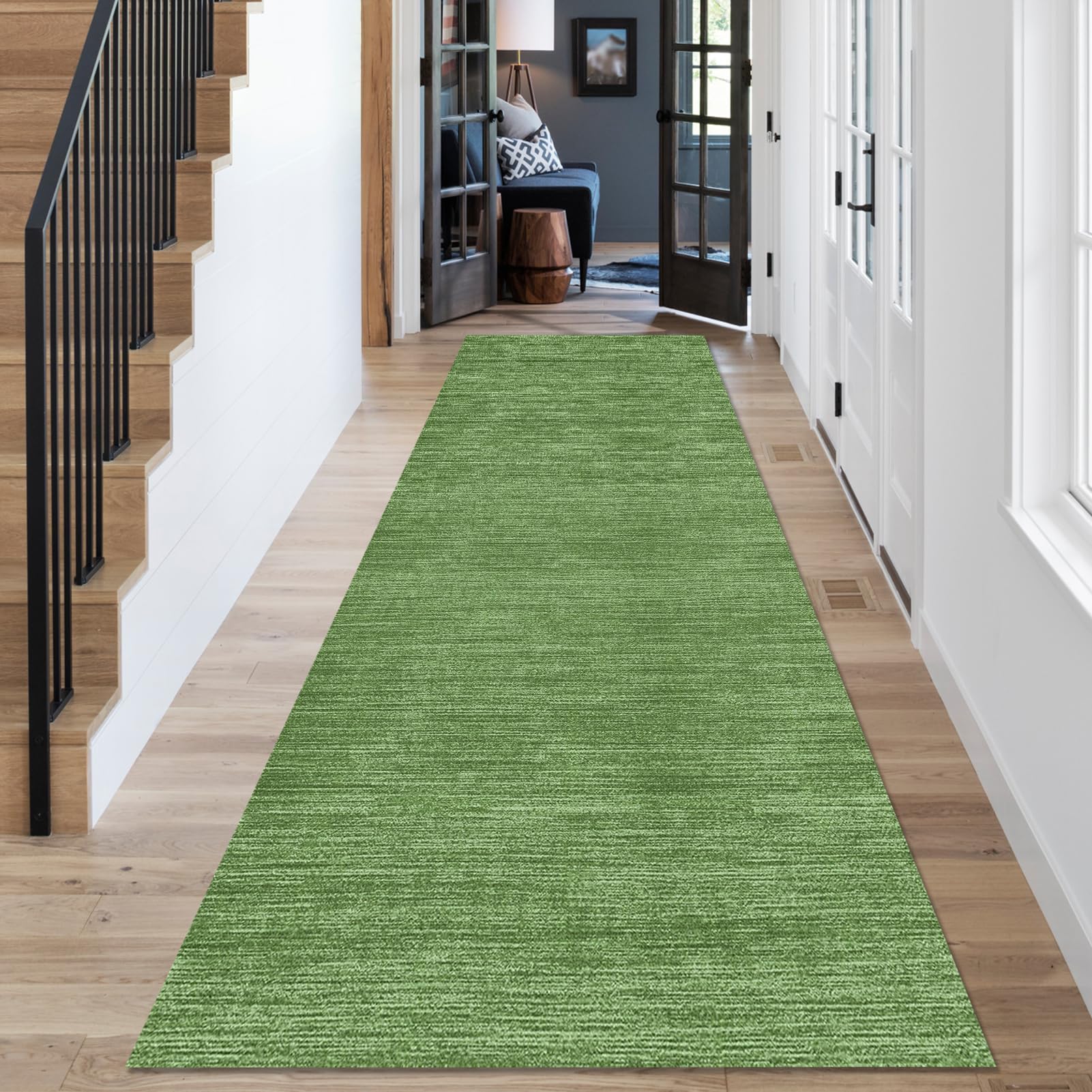 Tappetino da Corridoio Tappeti da Cucina 110 x 240 cm Verde Tappeto Passatoia Cucina Lavabile Antiscivolo Zerbino Ingresso Tappeto Corridoio Lungo per Salotto Camera da Letto Ingresso Interno