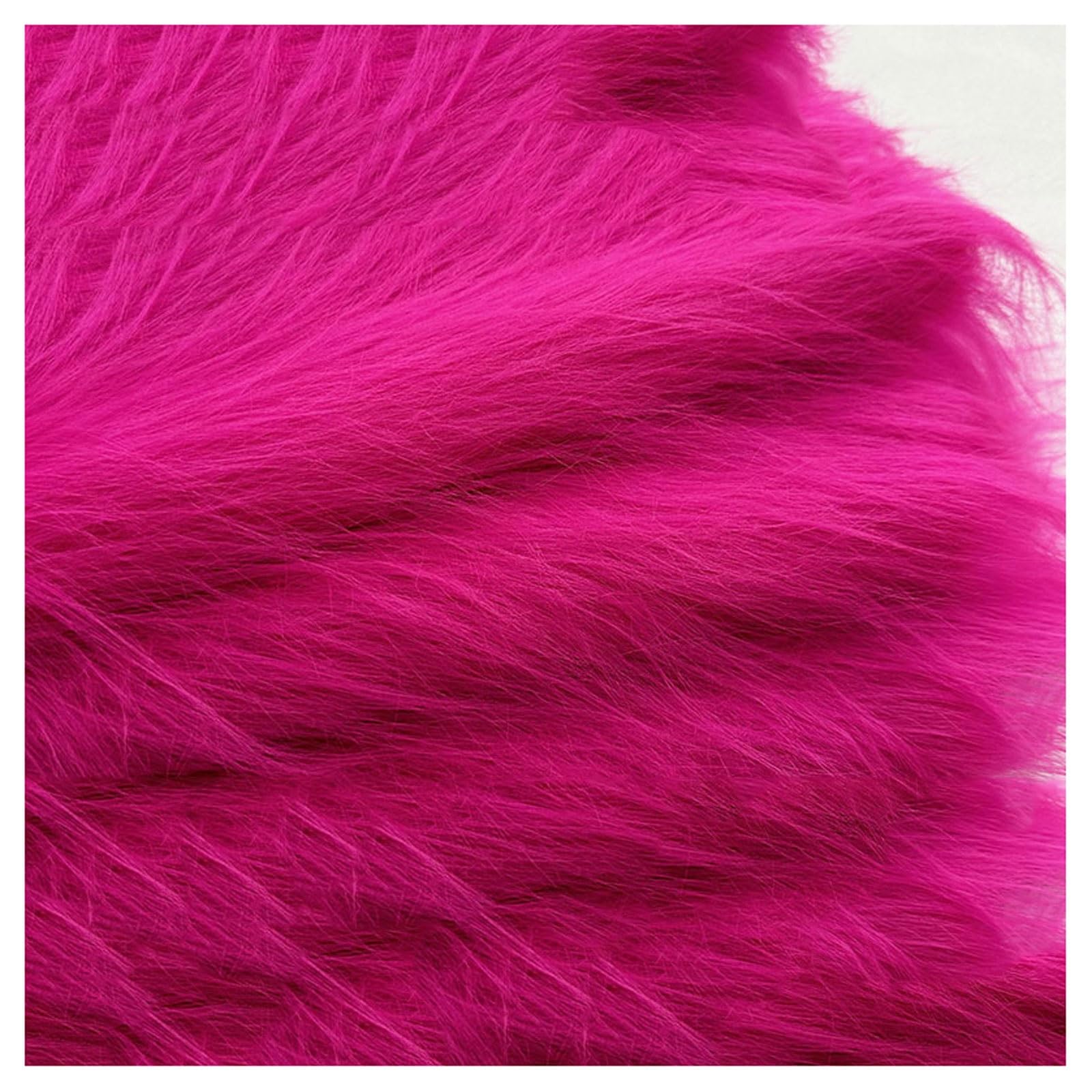 Shaggy Faux Fur Fabric 68 Colors Soft Plush12cm Long Pile Fake Fur Materials Craft Fabric, for Christmas Ornaments, Fursuit, Cosplay, Costume, Gnome Beards, Craft Supply, 50x180cm (Color : Rose 1) โ image 1