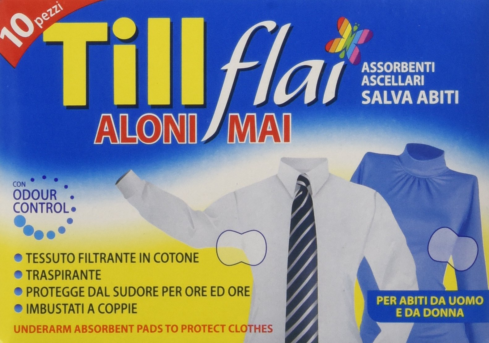 Till Flai Assorbente Ascellare - Pacco da 10 Pezzi