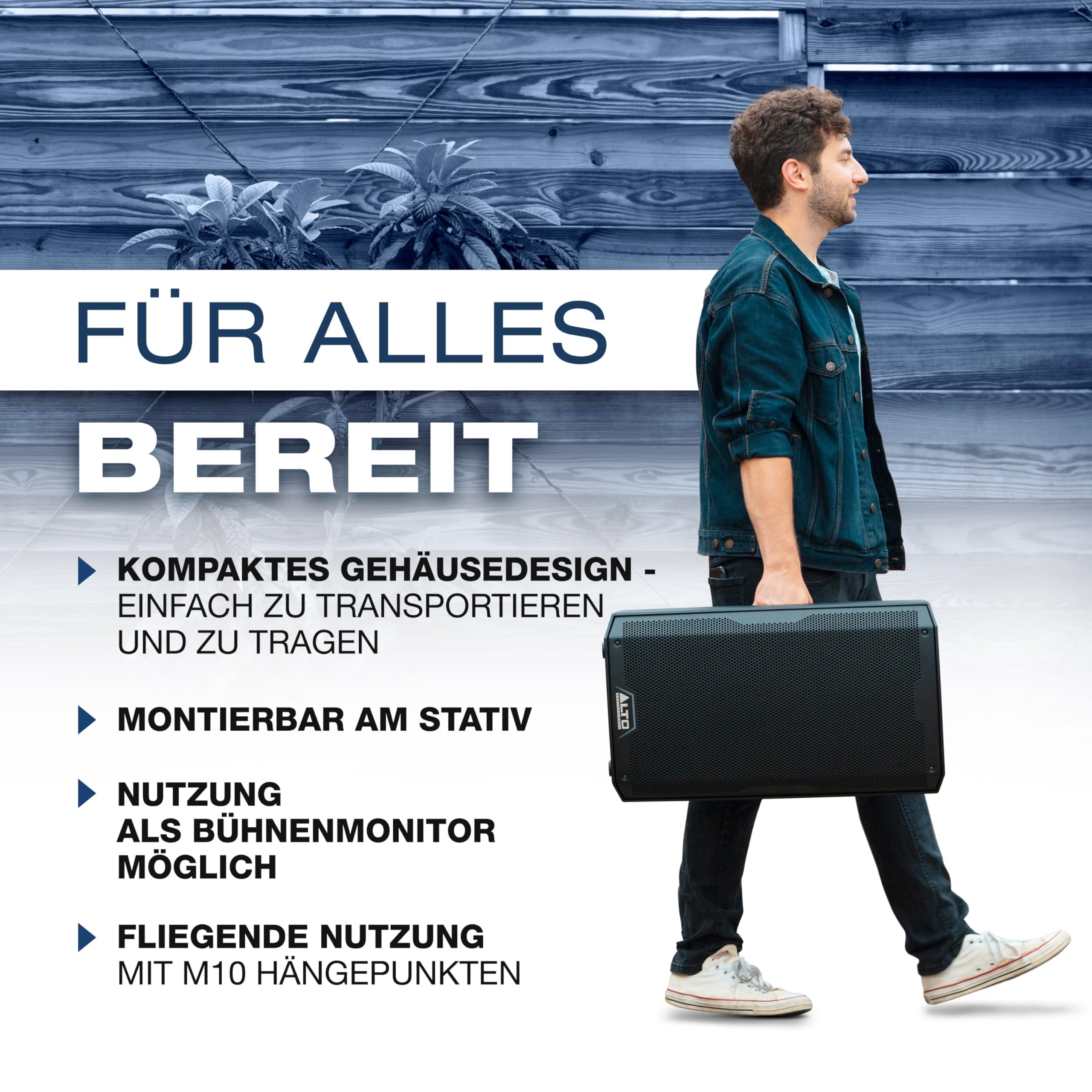 ALTO TS412 2500 Watt 12-Zoll Aktiver PA-Lautsprecher mit 3-Kanal Mixer Bluetooth DSP