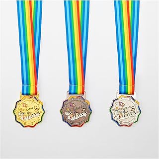 Yenghome 3 PCS 6.8CM Big Metal Gold Silver Bronze Award Music Medals,Gold Silver Bronze Winners Prizes for Party,Competiti...