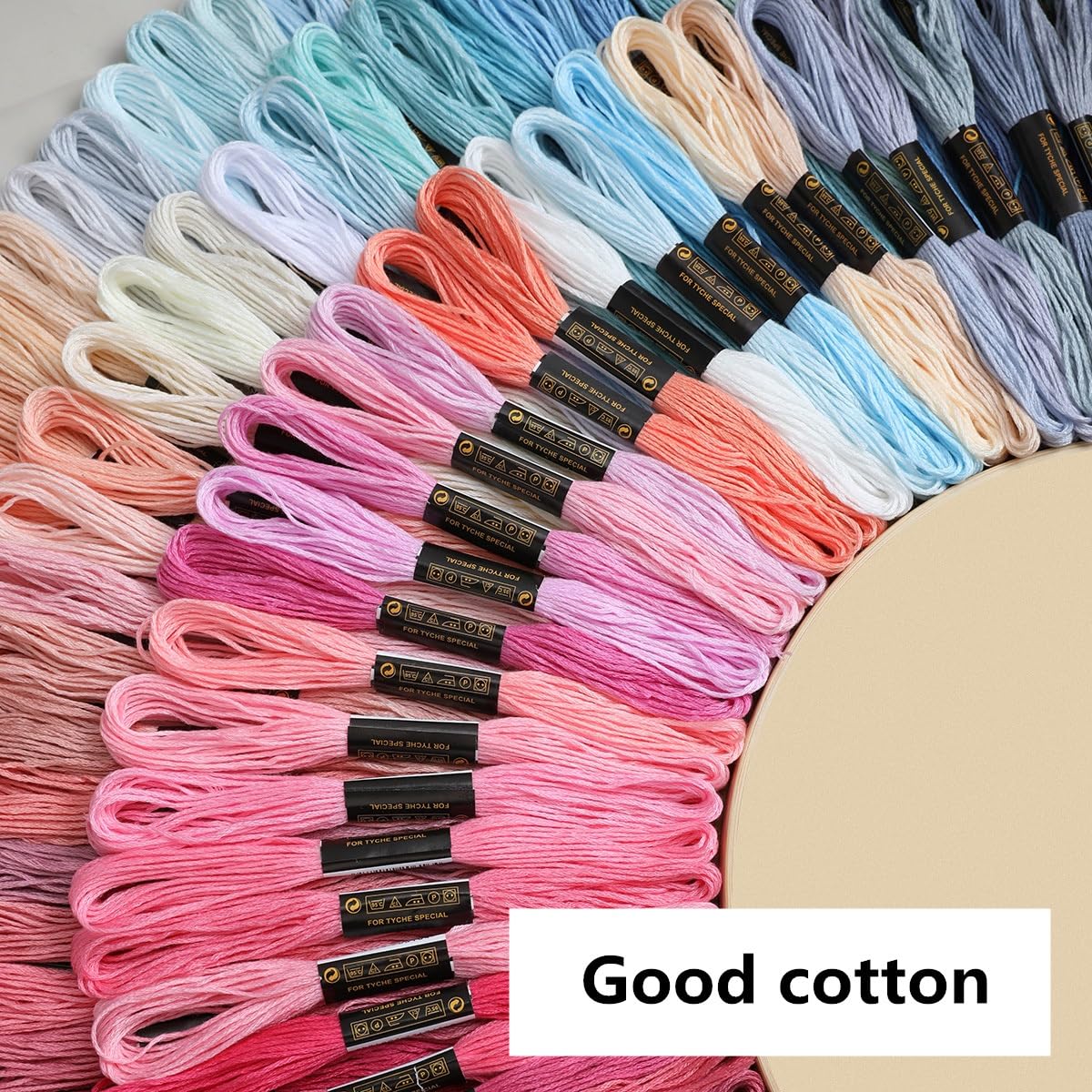 Fil Broderie 447 pièces de fils for point de croix, toutes les différentes couleurs, écheveaux de fil à broder, artisanat, fil de couleur dégradé différent, 8 M(Random color)