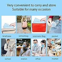 Vista 6 de Mascarillas faciales desechables para niños, paquete de 50 unidades, edades de 5 a 12 años, máscaras de seguridad de 3 capas con filtro para uso