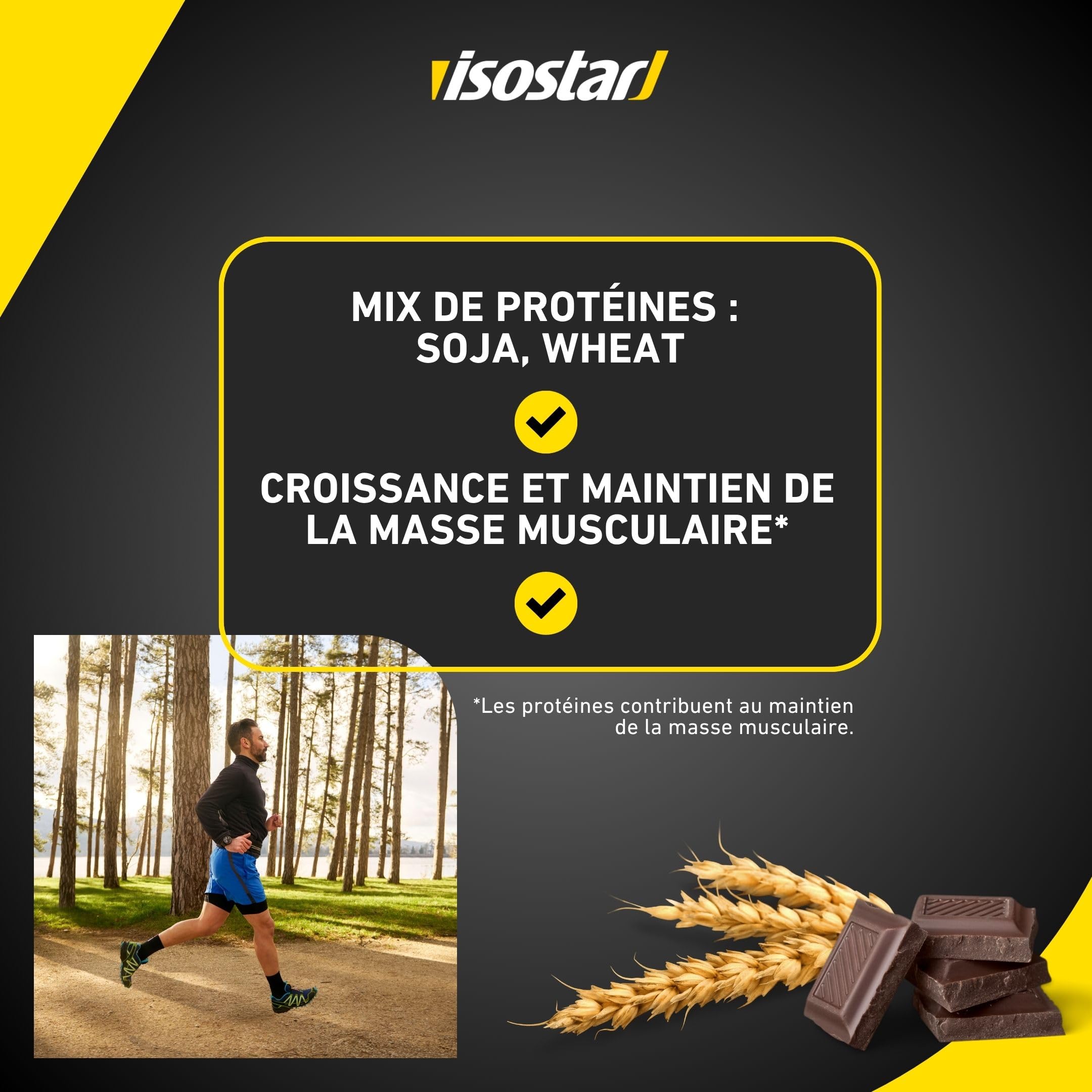 ISOSTAR – Barres High Protein 30 Chocolate Crispy – Barres Protéinées Sport avec Glucides – Énergie & Récupération – Snack Fitness, Cross Training & Musculation – 16 barres (16 x 55 g)