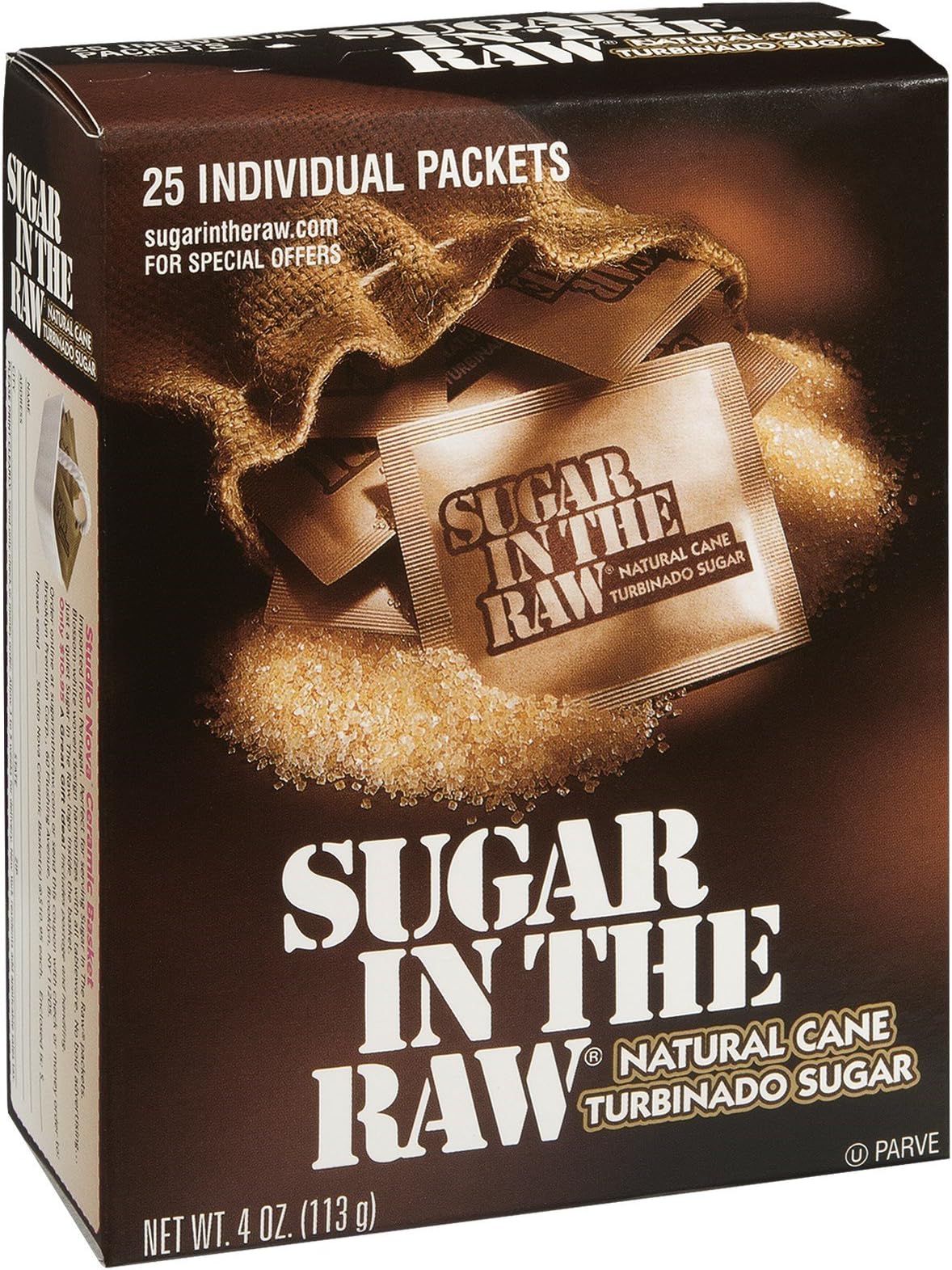 Sugar In The Raw Natural Cane Turbinado Sugar, 500 packets