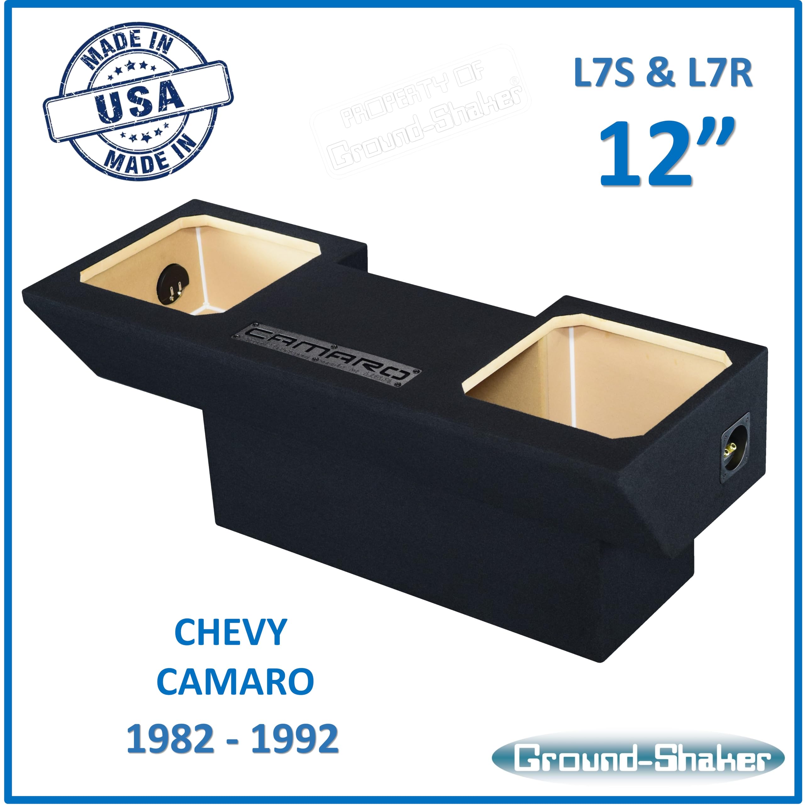Chevy Camaro 1982-1992 Dual Sub Box Ground-Shaker Sub Woofer Enclosure (12