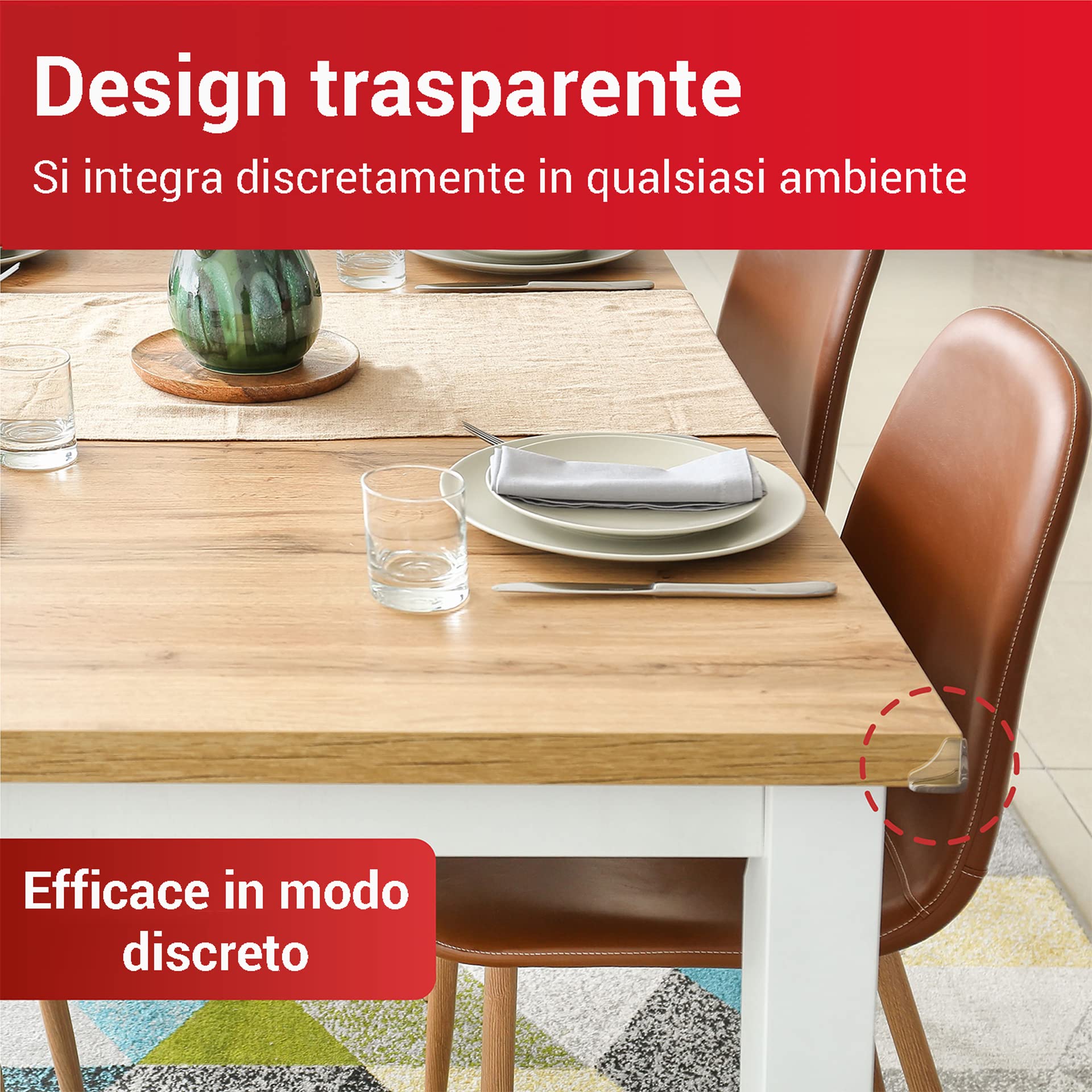 PTUI Paraspigoli Bambini, Paraspigoli Trasparenti Bordo Extra Largo, Angoli Roto