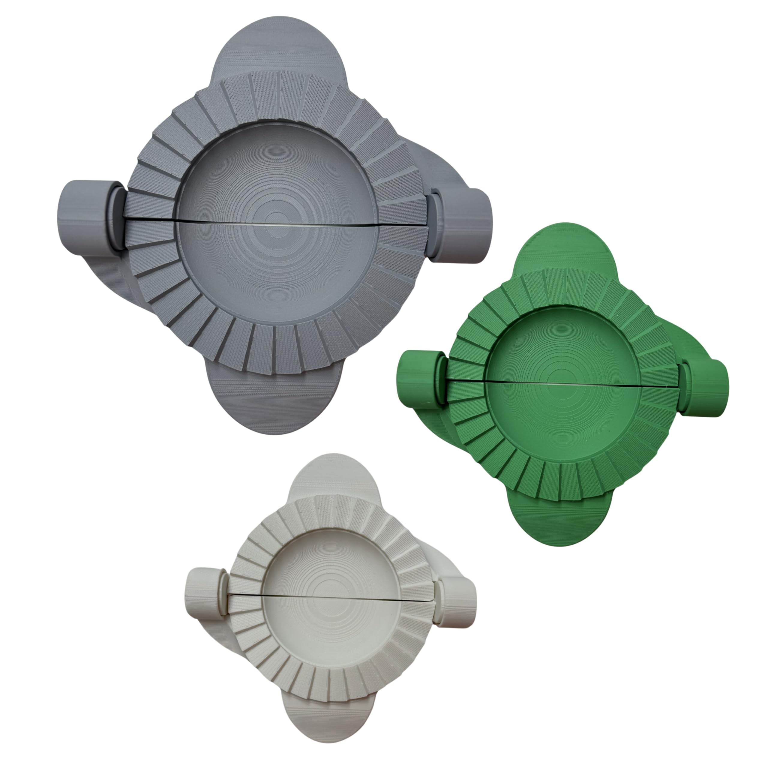 3-Piece Dough Press & Hand Pie Press Set - Dumpling Crimper 4, 5, 6 Inch | Pastry, Turnover, Pierogi, Patties & Empanada Maker | Made in USA