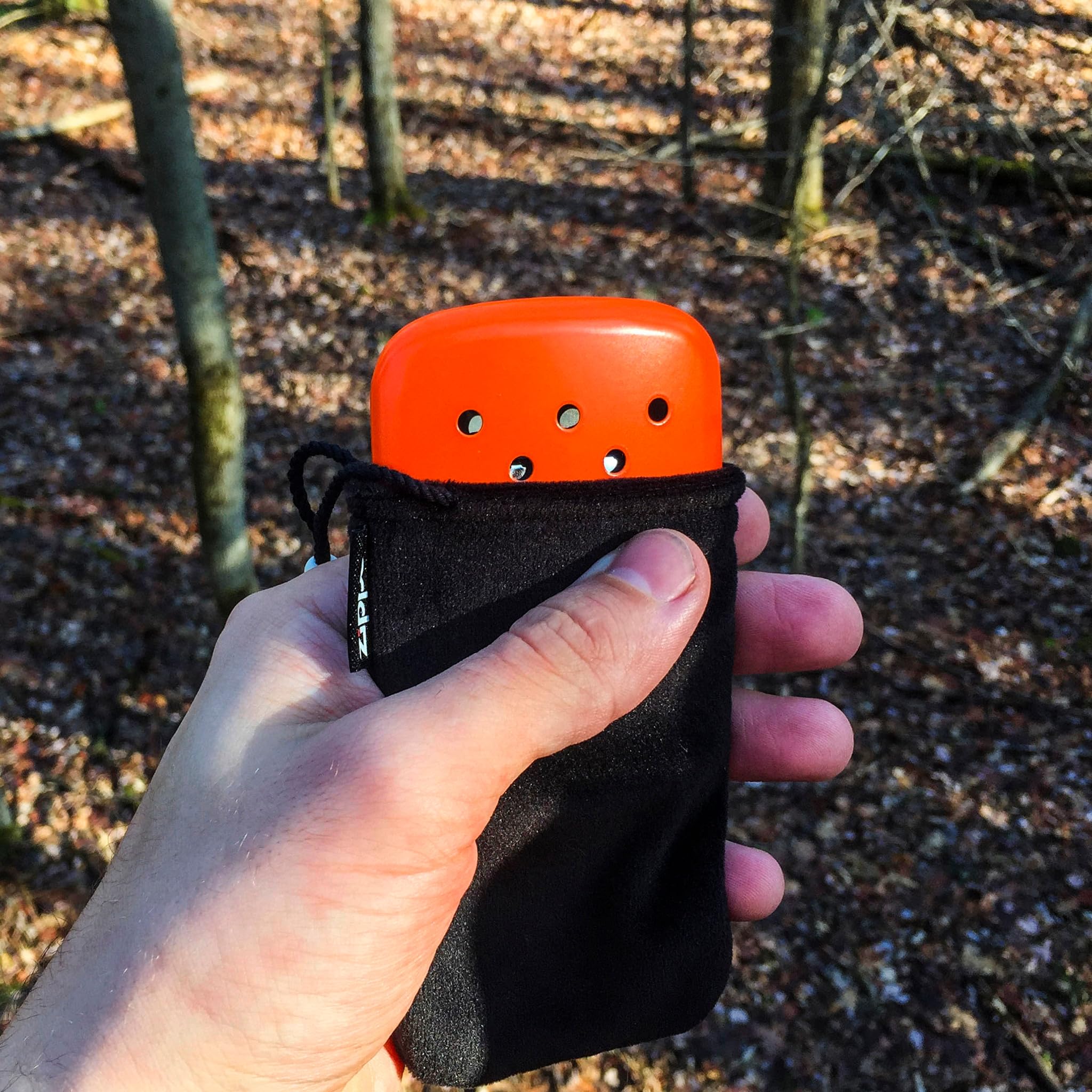 Zippo Calentador de Manos – 12 Horas de Calor – Recargable con Gasolina para Encendedor – Reutilizable – Calienta Manos Naranja