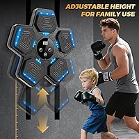 Vista 7 de 2026 Music Boxing Machine for Adults and Kids, Smart Bluetooth Boxing Training Equipment with Gloves Wall Mounted, Workout Punching Machine for