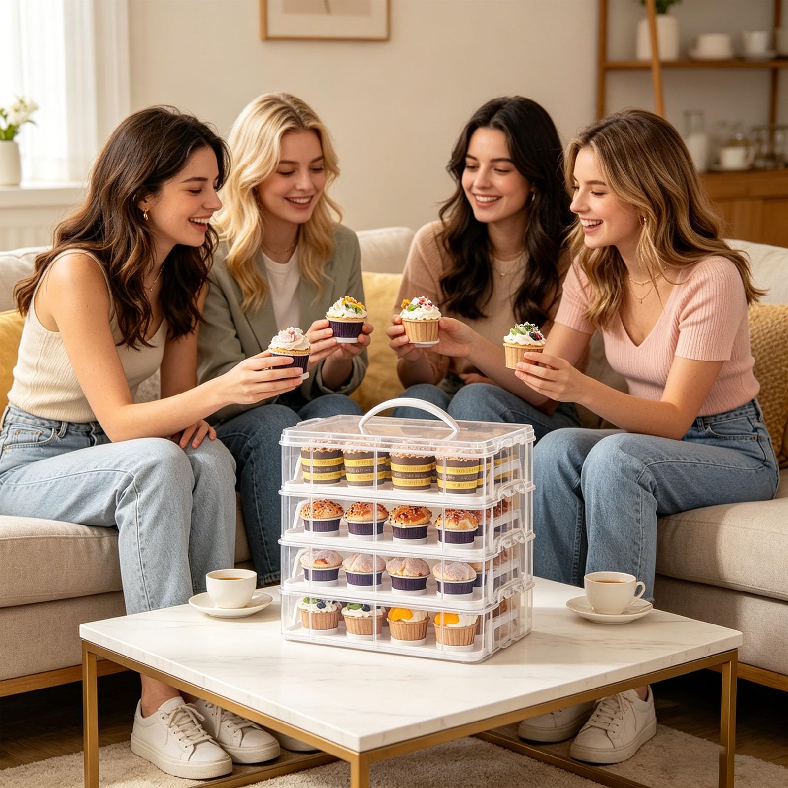 Borsa a basso profilo a prova di perdite per fornitori di catering come contenitori impilabili per dessert