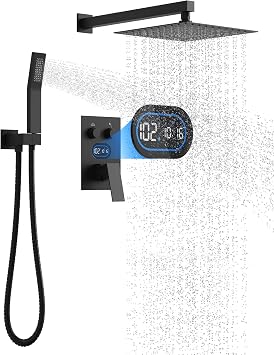Longriver 2-Push Button Shower Faucet Set Hydro Power Temperature Display