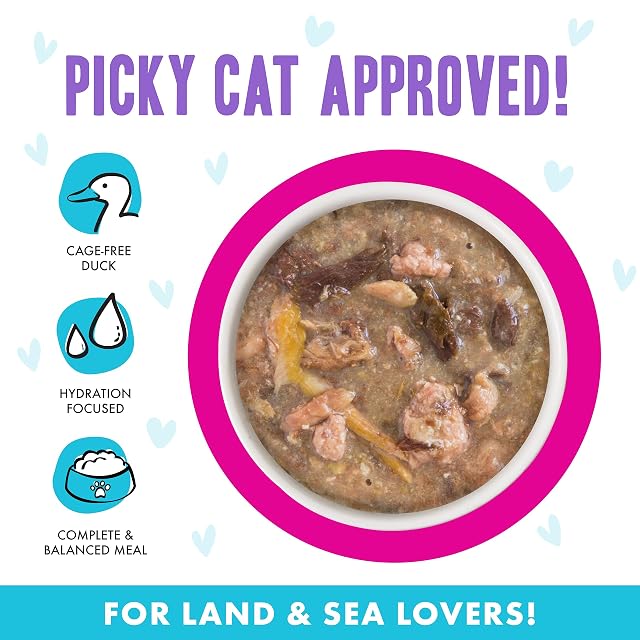 Foto 3 de 8 de Weruva B.F.F. OMG - Best Feline Friend Oh My Gravy!, Lots-O-Luck! con pato y atún en salsa, lata de 2.8 onzas…