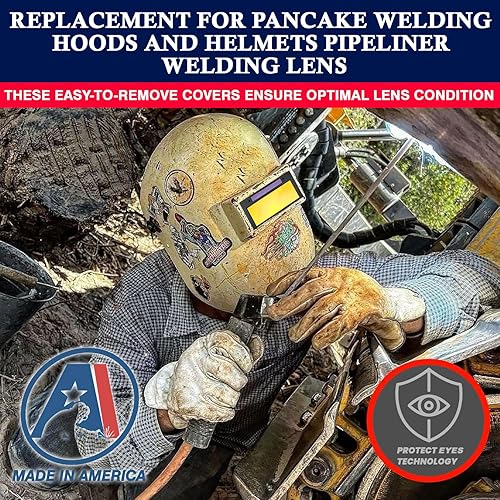 Miniatura 3 de Lente de soldadura de oscurecimiento automático, 2 x 4, dorado (sombra 10), lente de soldadura dorada con filtro de reflexión infrarroja al 90 %,