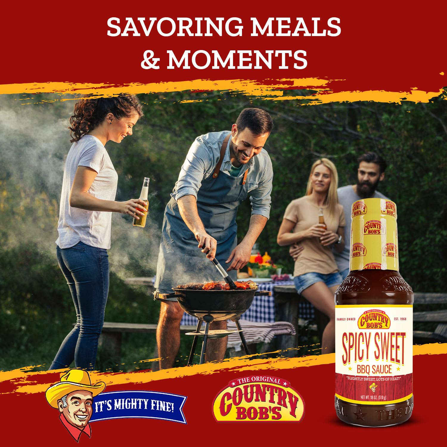 Country Bob's Spicy Sweet BBQ Sauce - Slightly Sweet, Lots Of Heat - A Flavorful Journey for Your Taste Buds - Made with Fresh Ingredients and Love! Fire Up the Grill and Delight in Every Bite - 18 oz - Image 6