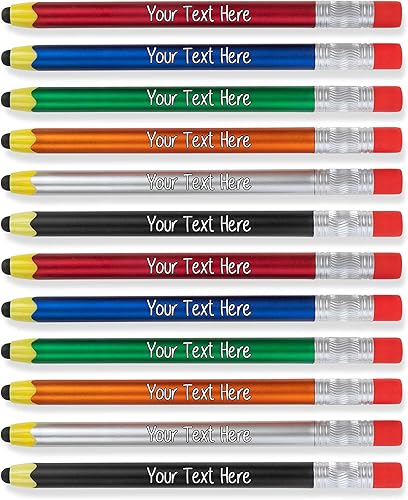 Miniatura 3 de Bolígrafos personalizados a granel para niños bolígrafo en forma de lápiz lápiz óptico para dispositivos de pantalla táctil regalos personalizados