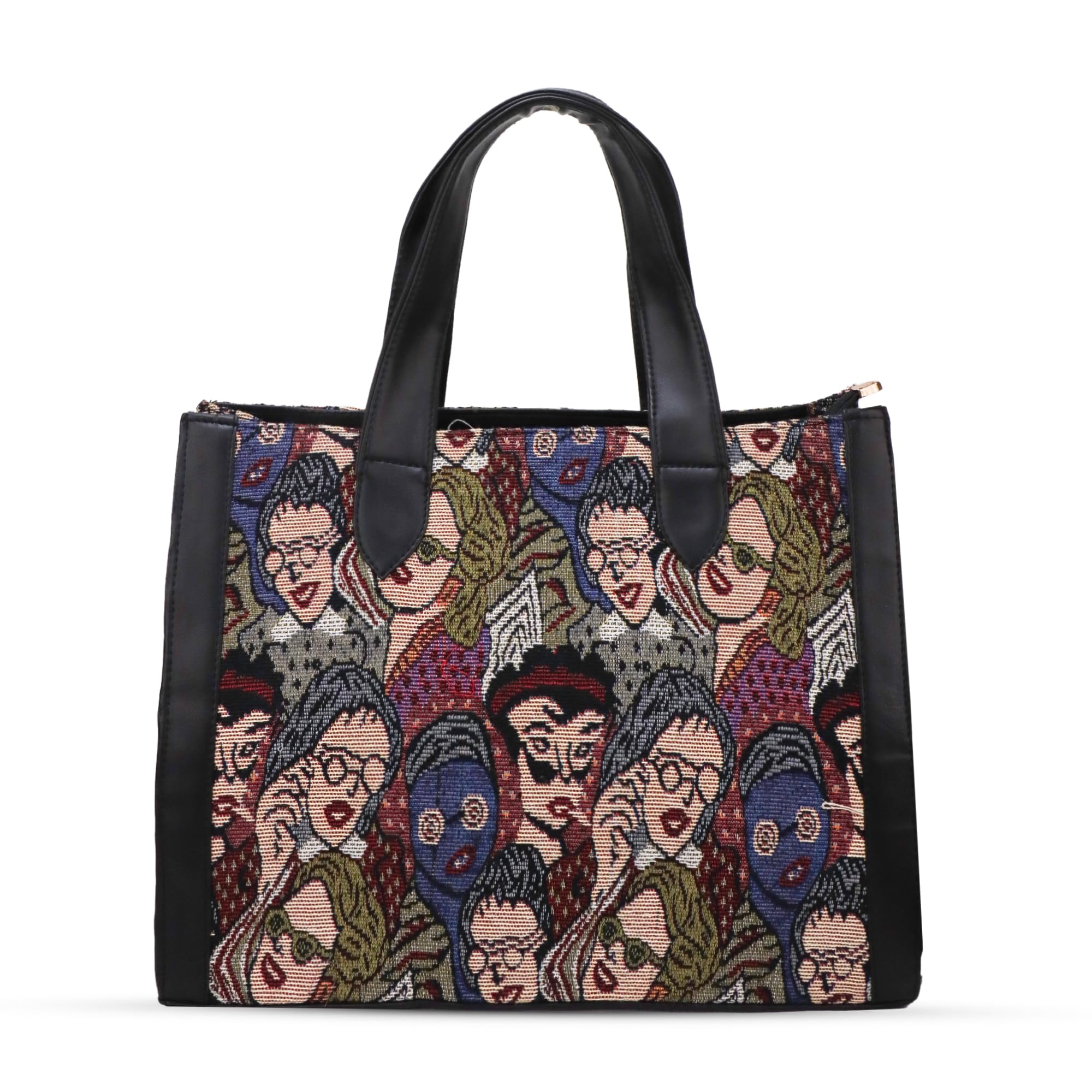 Stylish TOTE BAG for Women. Unique Face Prited Design. This Hand Bag is Extra Large Space Storage for Carry your Laptop, Grocery and Accessories etc.-image-36