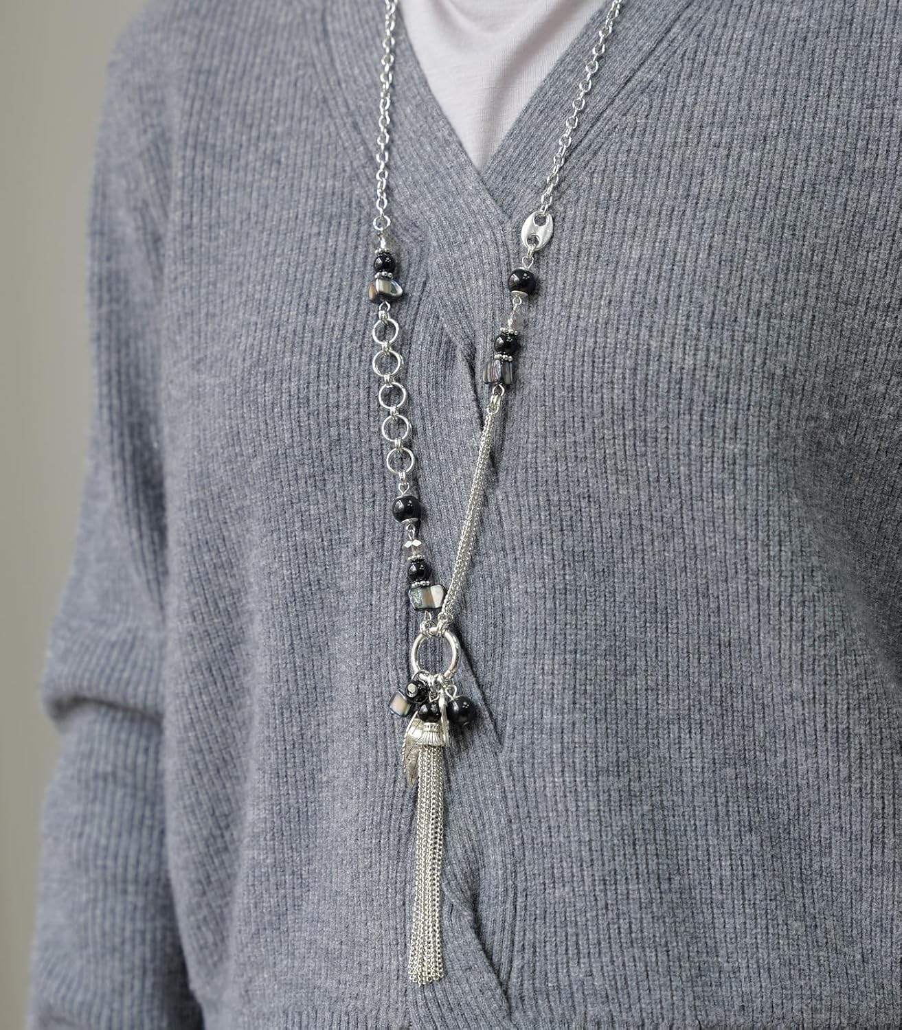 FULU AUTUMN Long Necklaces for Women Trendy Long Chunky Beaded Necklace Boho Fashion Costume Jewelry Mothers Day Gifts for Her - Image 7