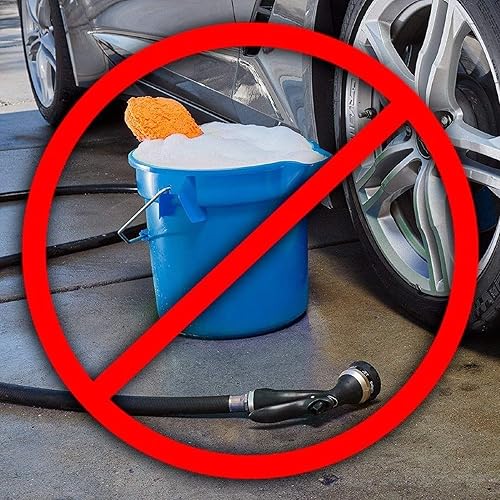 Miniatura 6 de Kit de lavado y cera de coche sin agua, paquete de 2 + 2 toallas de microfibra de doble pila/kit de detalles/lavado sin enjuague/suministros de