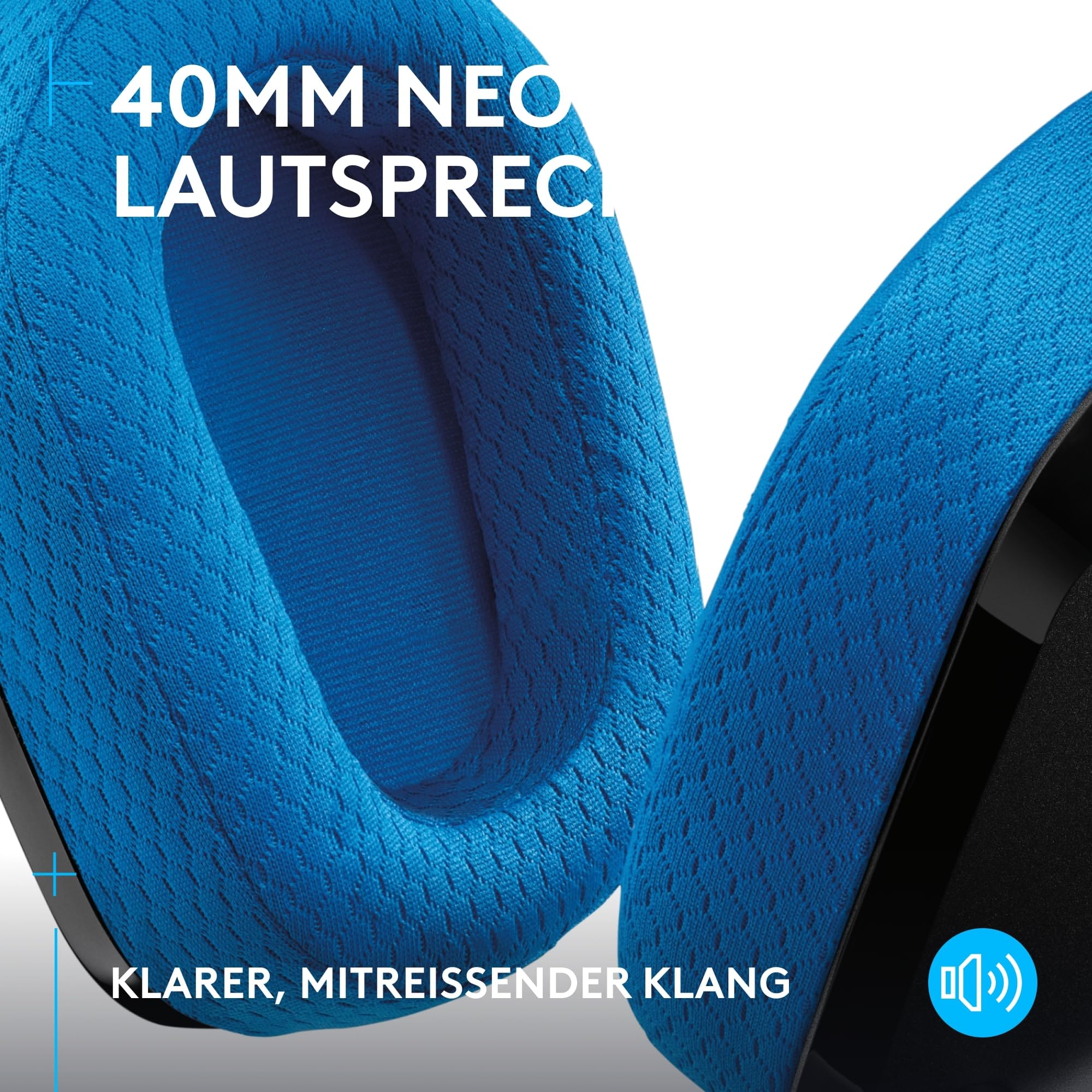 Logitech G G535 Lightspeed Wireless Gaming Headset On-Ear-Kopfhörer 33h Akku PS5 PS4 PC USB-C Schwarz Blau