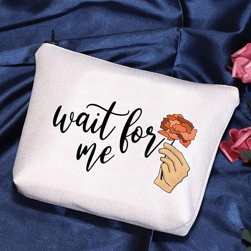 Miniatura 10 de POFULL Musicales Regalo Teatro Nerd Regalo Musicales Amante Accesorios Bolsa Esperar Para Mí Bolsa Cosmética (Negro Espera para mí)