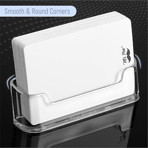 Miniatura 3 de Mr. Pen - Soporte acrílico para tarjetas de visita para escritorio, soporte de plástico transparente para tarjetas de visita, 3 paquetes, se adapta