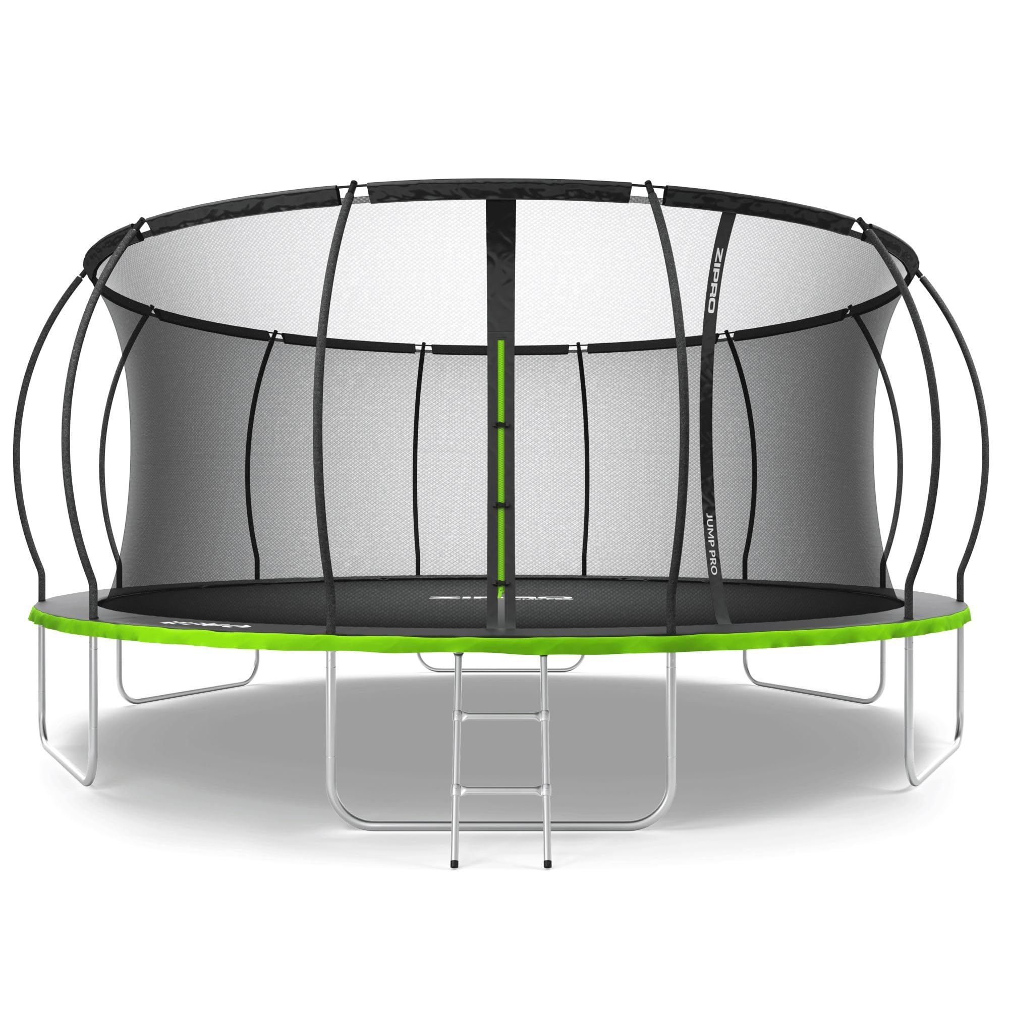 ZIPRO JumpPro Premium Trampolin Outdoor, Gartentrampolin für Kinder, mit Innennetz, Wetterfest, UV-Schutz, Einfache Montage, Belastbar