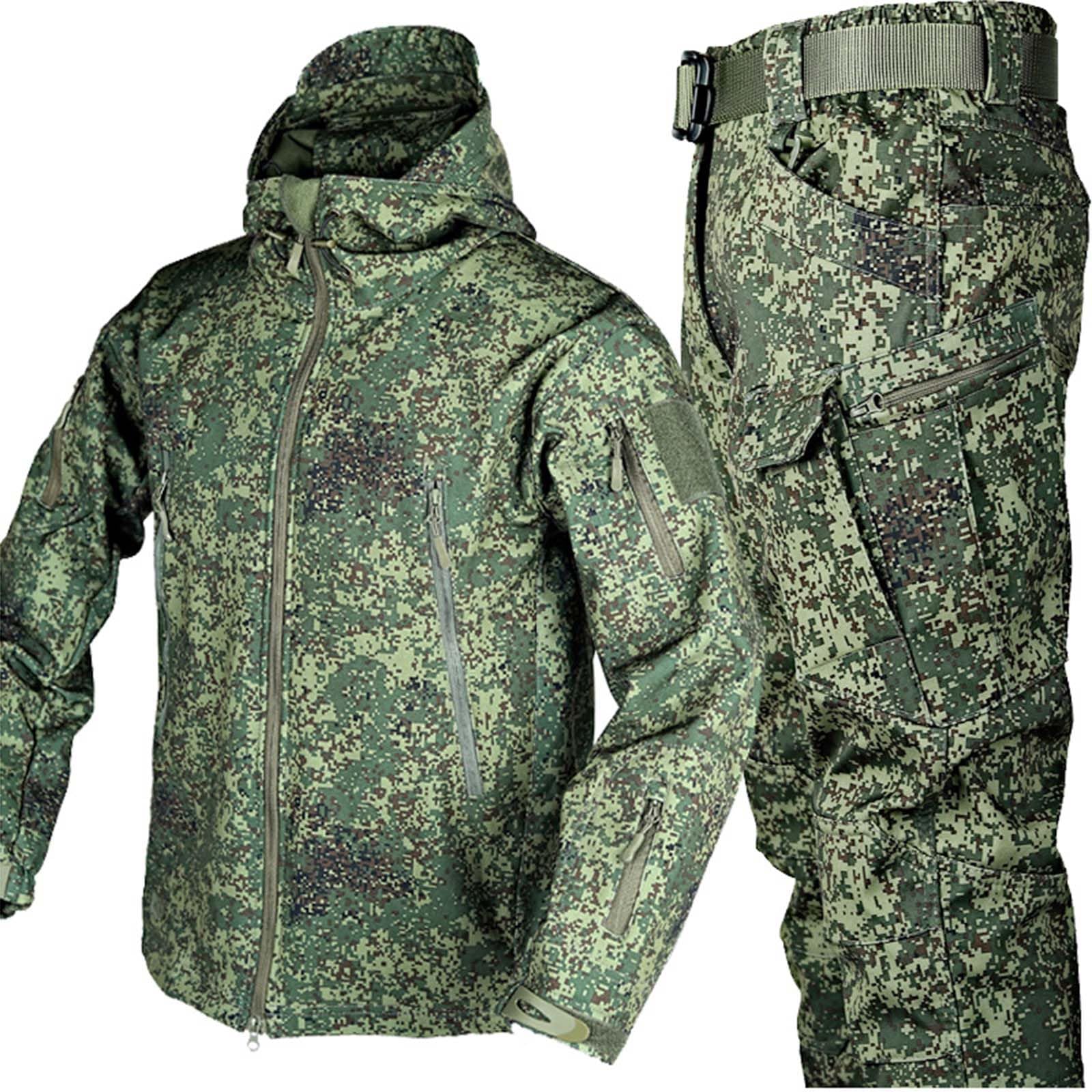 Uniforme De Combate para Hombre Traje De Combate Militar Uniforme Manténgase Abrigado del Frío Traje De Caza para Planos Juegos Paintball Chaqueta Pantalones Combate Traje
